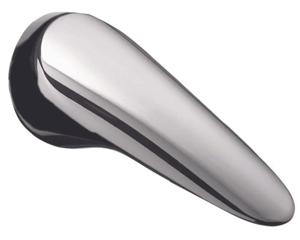 Hebel in glänzendem Chrom, geeignet für Armaturen, präsentiert von Ideal Standard. Schlichte, ergonomische Form ohne erkennbare Maßangaben.